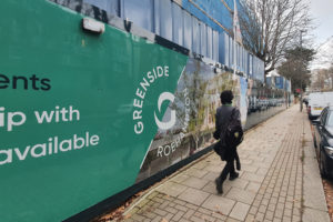 Greenside hoarding