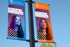 University of Winchester banners